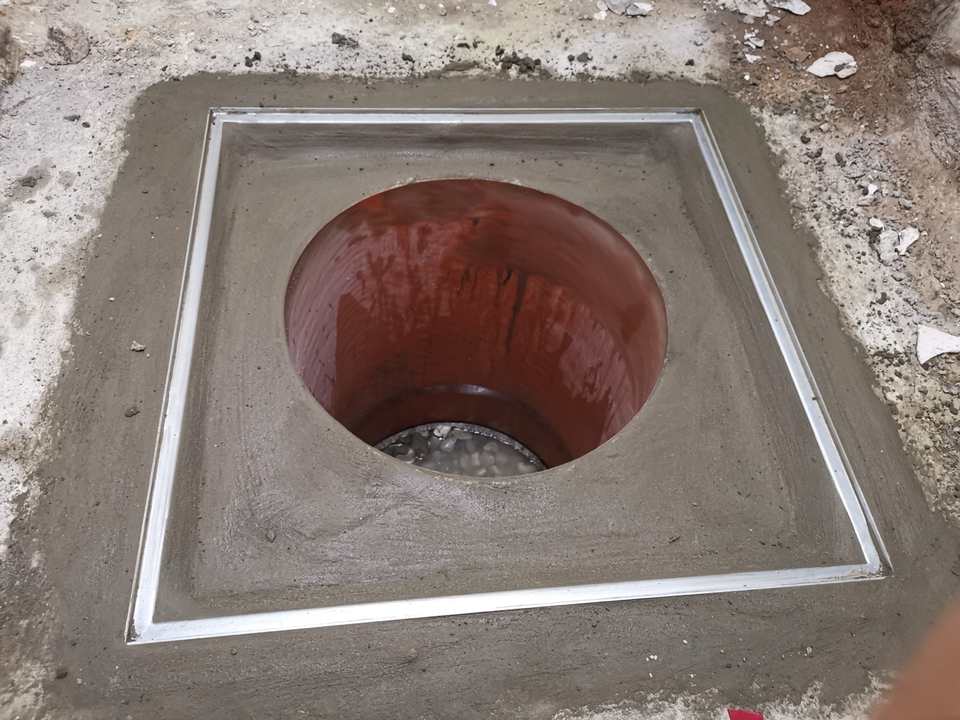 Fertiggestellter Pumpenschacht