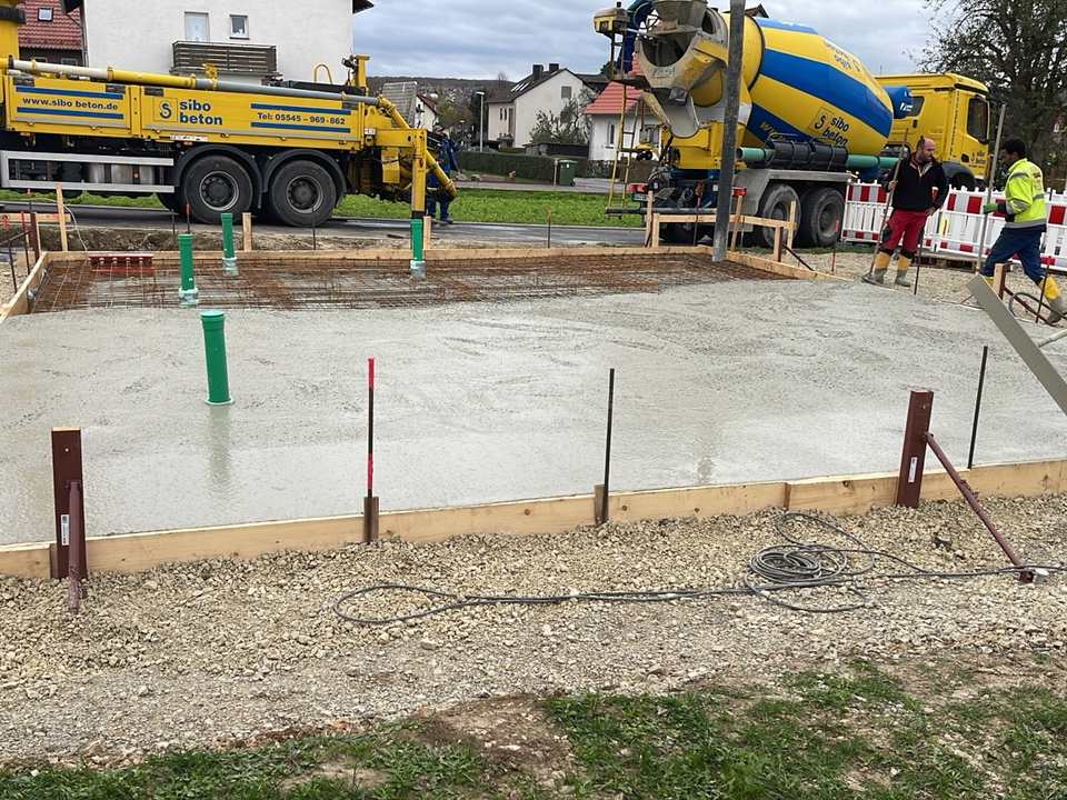 Betonage mit Fahrmischer