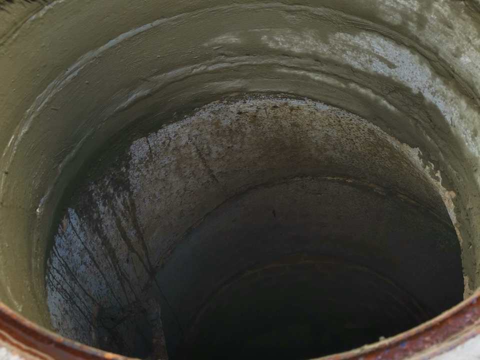 Innenansicht des sanierten Abwasserschachts