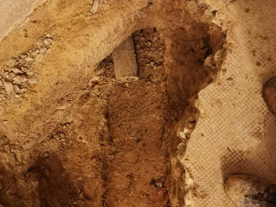 Fertiggestellter Kellerbereich nach der Erneuerung der Abwasser- und Regenwasserleitungen in Kassel